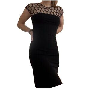 Gucci Mesh Lace Top Dress L Large Stretch Career Church Party NEW with flaw